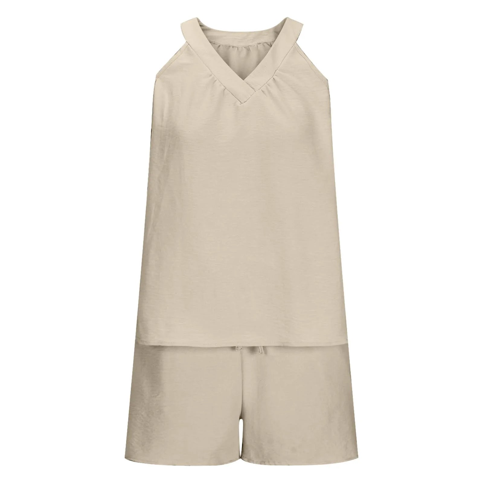 Conjunto Feminino Blusa Sem Mangas e Shorts Decote em V - Mariana Pajón