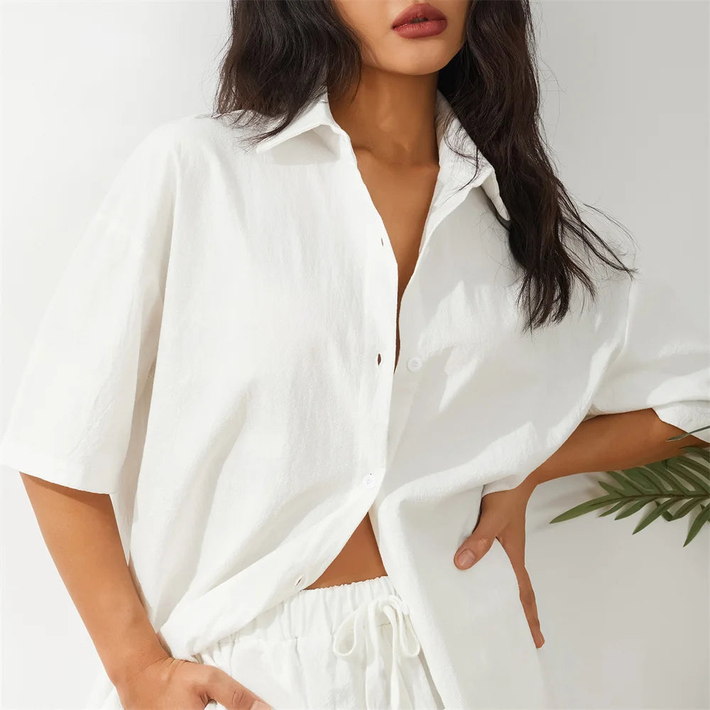 Conjunto Feminino Blusa de Meia Manga Shorts - Jasmine Camacho