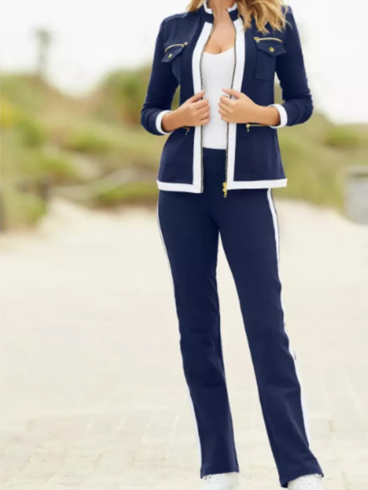 Conjunto Feminino Calça e Jaqueta Casual Outfit - Flora