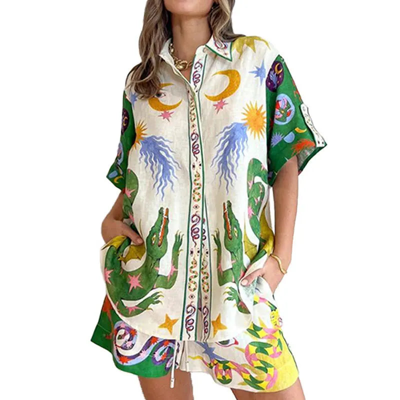 Conjunto de  Short e Camisa com Estampa Digital - Becky G