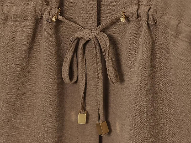 MUJER 2025 Women's Pants Sets High Waist Baggy Pants Sets for Women 2 Pieces Summer Casual Woman Outfit Long Sleeve Shirts Woman