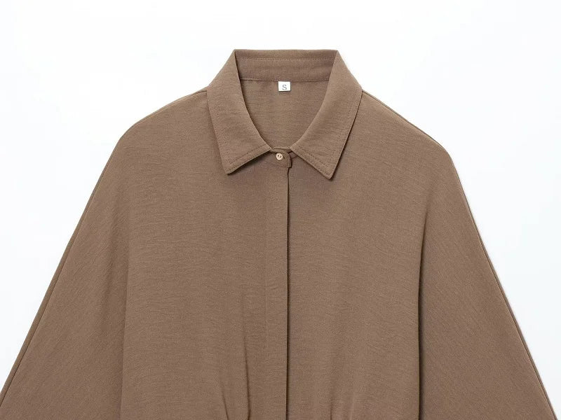 MUJER 2025 Women's Pants Sets High Waist Baggy Pants Sets for Women 2 Pieces Summer Casual Woman Outfit Long Sleeve Shirts Woman