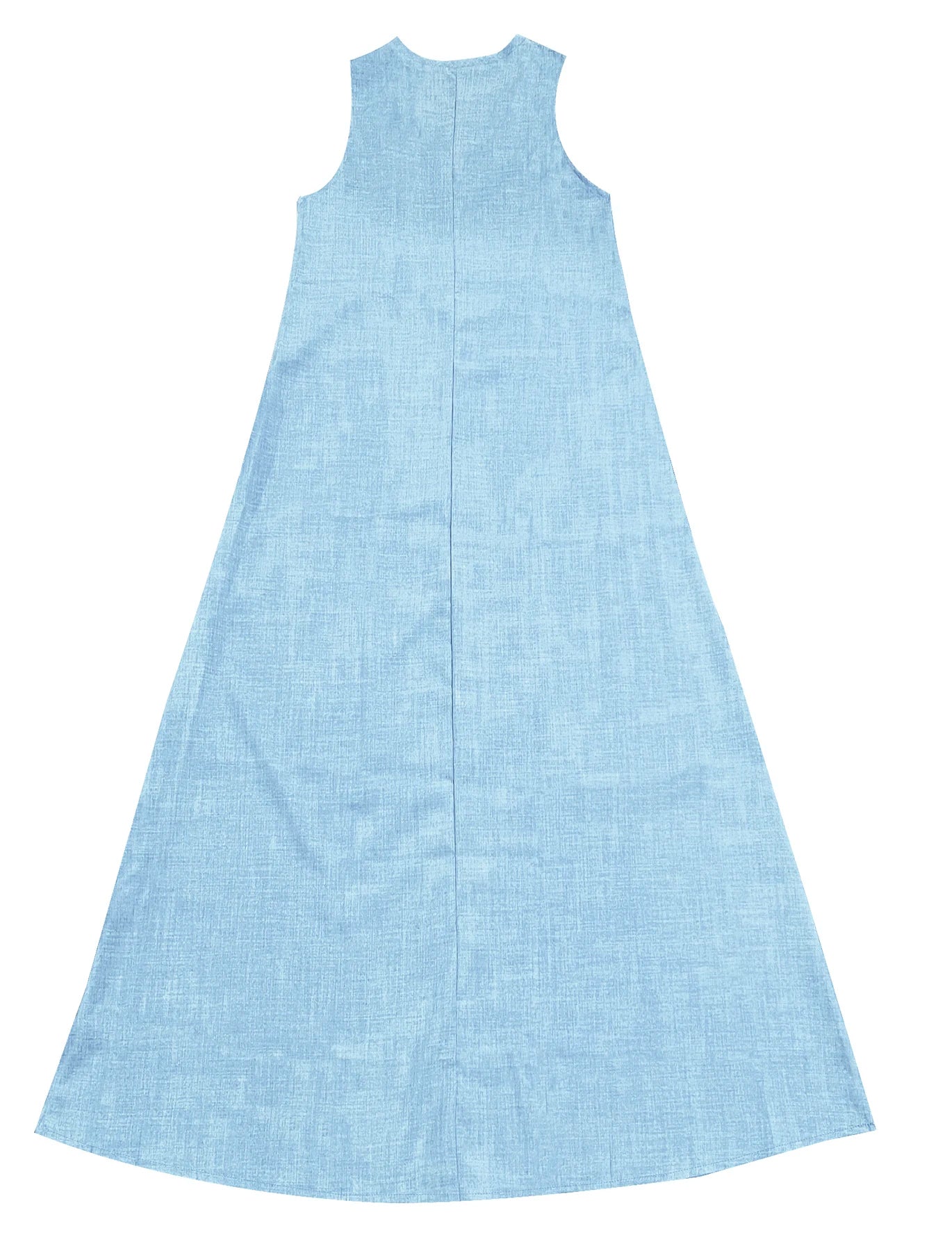 Plus size European Beach Dress Casual Tank Top Soft Material V-Neck Loose Style Medium Length Dress