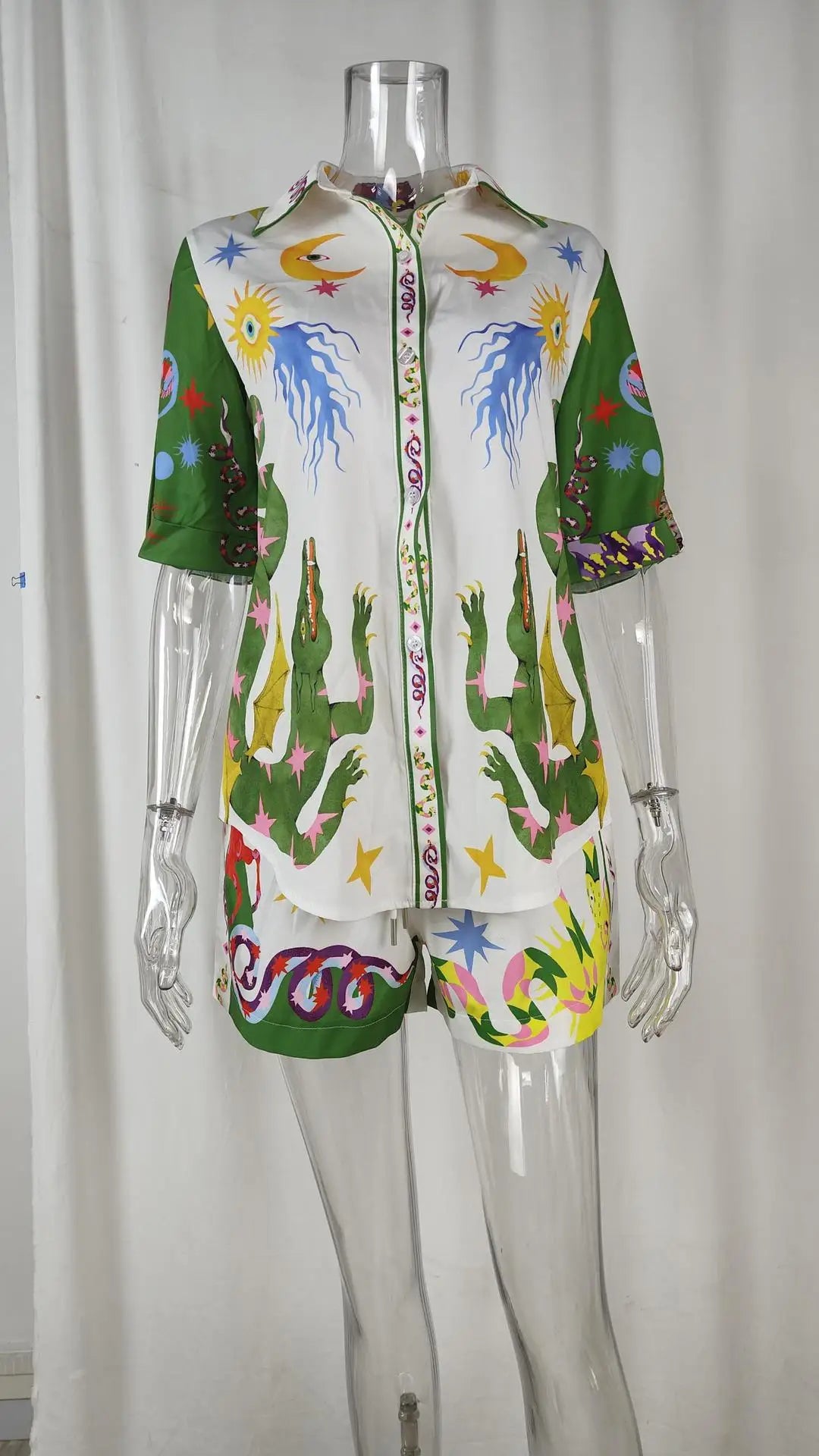 Conjunto Feminino de  Short e Camisa com Estampa Digital - Becky G