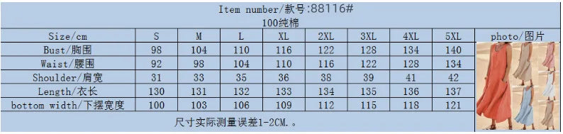 Cotton Linen Sleeveless Dress for Women Summer Pullover Skirt Vestidos Fashion Female Clothing Short Sleeved Loose Long Dressess