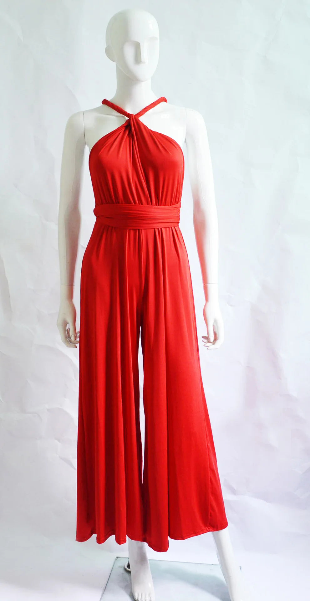 Women Jumpsuits Overalls Sleeveless V Nec Solid Color Wide Leg Pants Office Lady Casual Flat Slim Fit Sexy Backless 2023