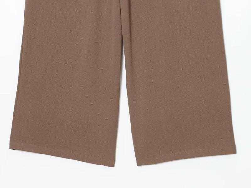 MUJER 2025 Women's Pants Sets High Waist Baggy Pants Sets for Women 2 Pieces Summer Casual Woman Outfit Long Sleeve Shirts Woman