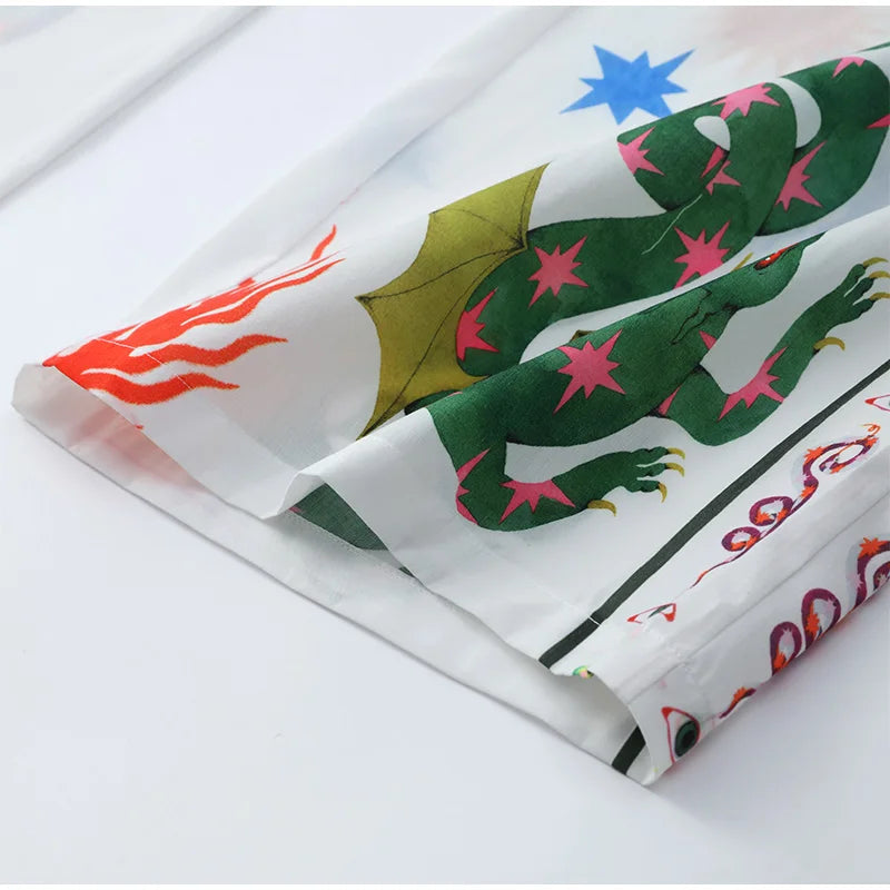 Conjunto Feminino de Camisa e Calça Estampa Digital - Sharon Stone