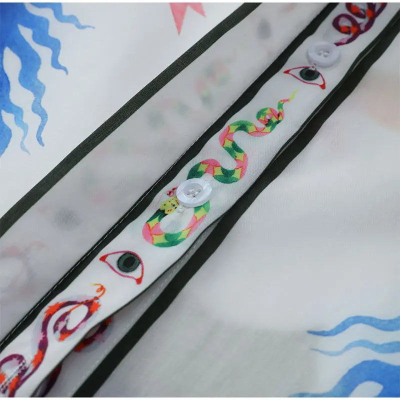 Conjunto Feminino de Camisa e Calça Estampa Digital - Sharon Stone