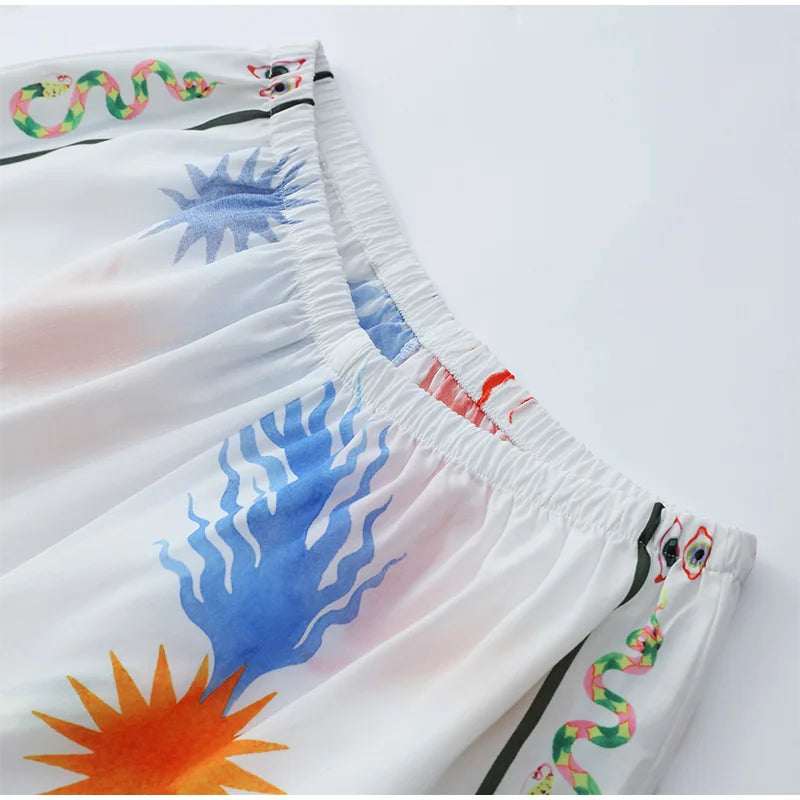 Conjunto Feminino de Camisa e Calça Estampa Digital - Sharon Stone