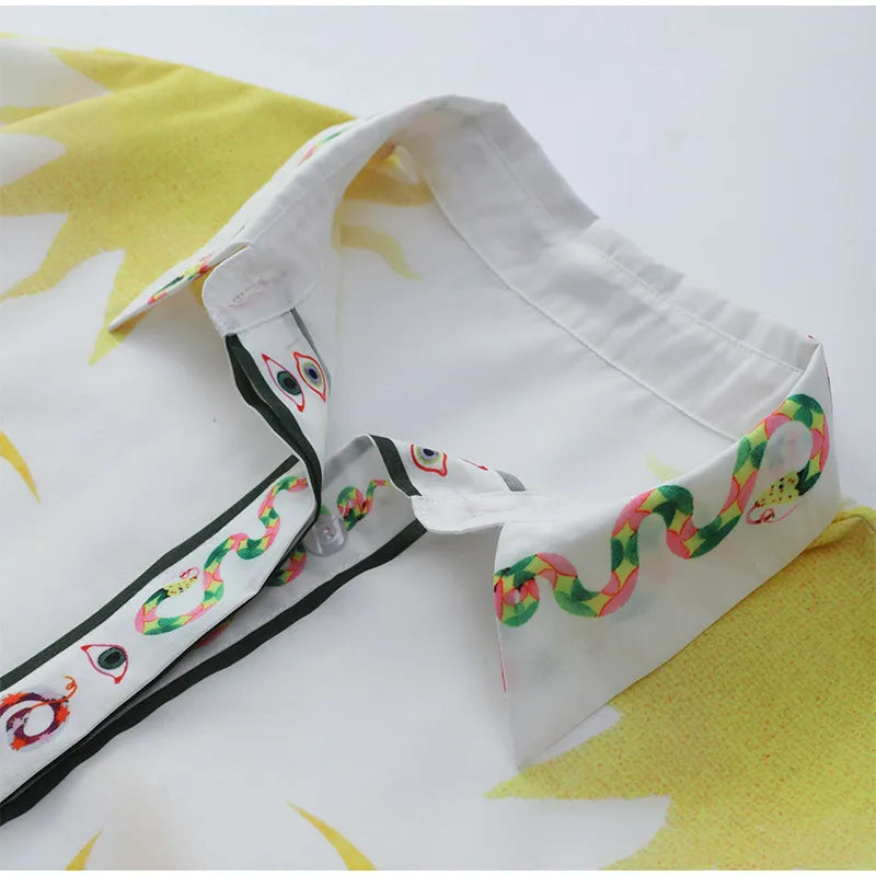 Conjunto Feminino de Camisa e Calça Estampa Digital - Sharon Stone