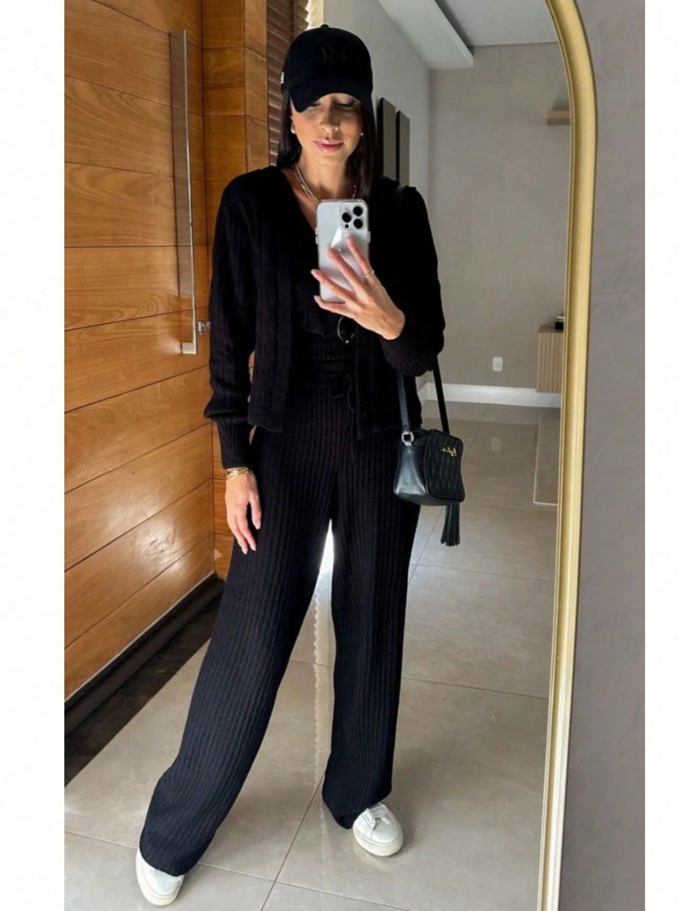 Conjunto Simples Carro Salto alto Casual Fofo Sensual elegante Boho Tricô de malha Diário