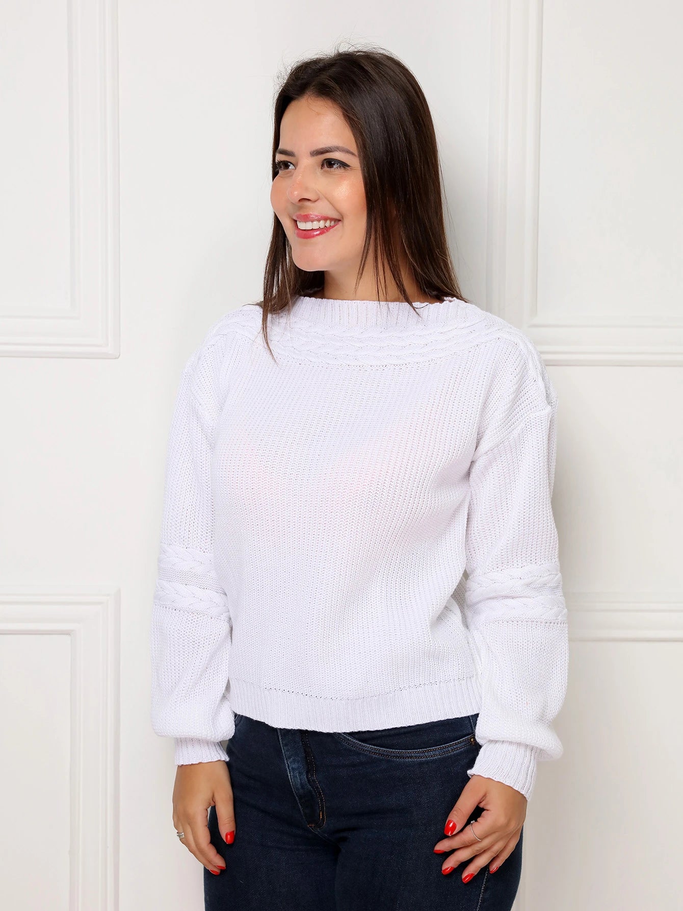 Vendedor Indicado
steve store moda feminina trico blusa manga longa com tranca moda outono e inverno