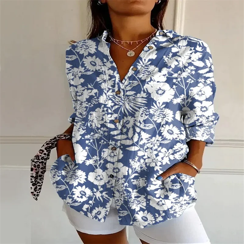 Camisa Feminina Estampa Digitais  Estilo Casual Fashion Tamanho P ao 5XG Plus Size Coleção Primavera - Verão 2026 - Eduarda