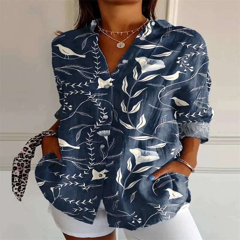 Camisa Feminina Estampa Digitais  Estilo Casual Fashion Tamanho P ao 5XG Plus Size Coleção Primavera - Verão 2026 - Eduarda