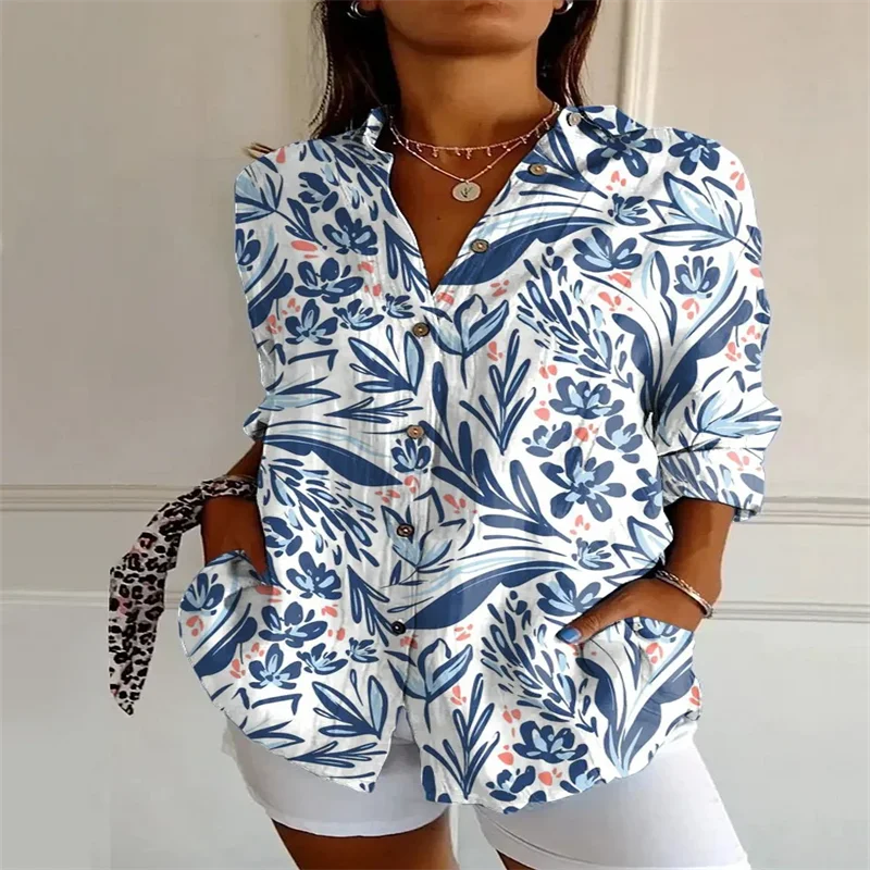 Camisa Feminina Estampa Digitais  Estilo Casual Fashion Tamanho P ao 5XG Plus Size Coleção Primavera - Verão 2026 - Eduarda