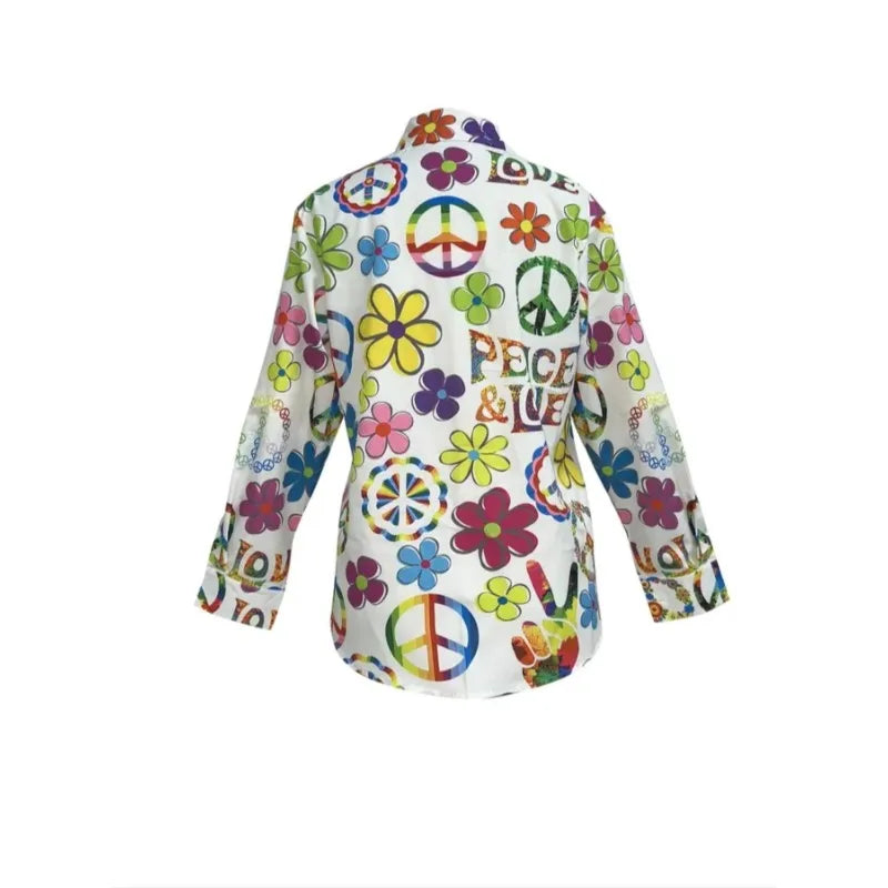 Blusa Camisão Feminino Plus Size Estampa Digital Coleção Primavera - Verão 2026 - Luzia