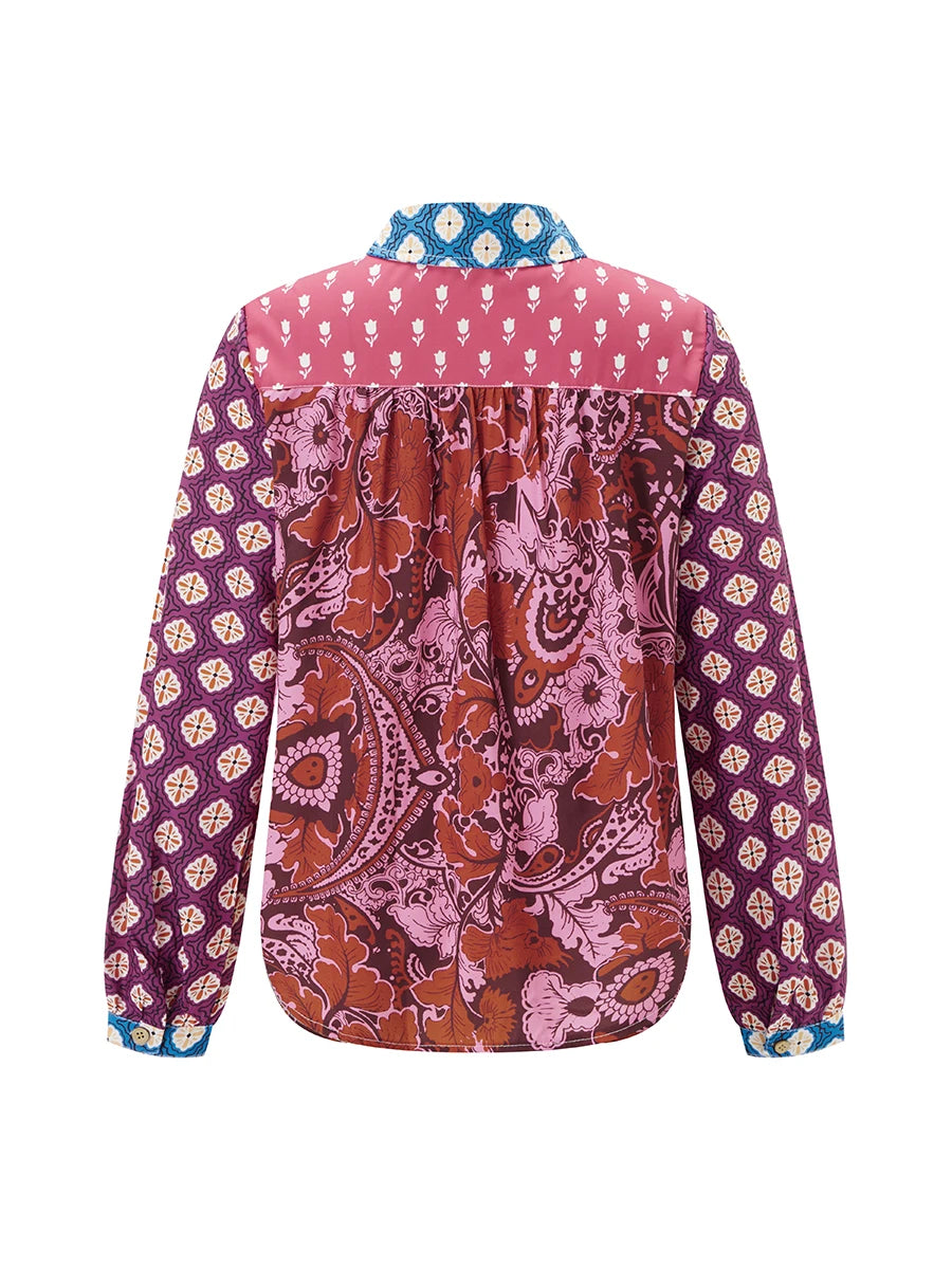 Mulheres botão para baixo camisa casual moda leopardos leões e outros animais imprimir blusa de manga longa topos para mulher