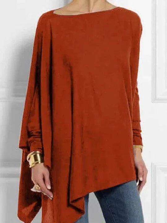 Blusa Feminina Malha com Detalhe de Sobrecapa - Sandy