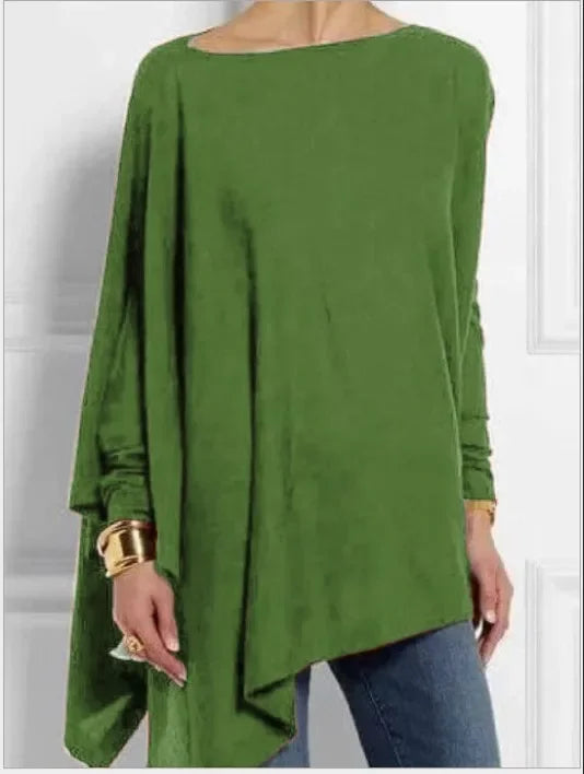 Blusa Feminina Malha com Detalhe de Sobrecapa - Sandy