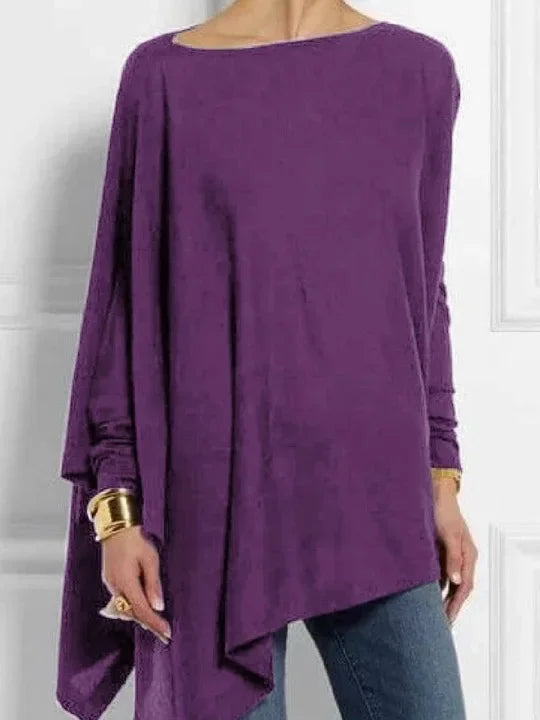 Blusa Feminina Malha com Detalhe de Sobrecapa - Sandy
