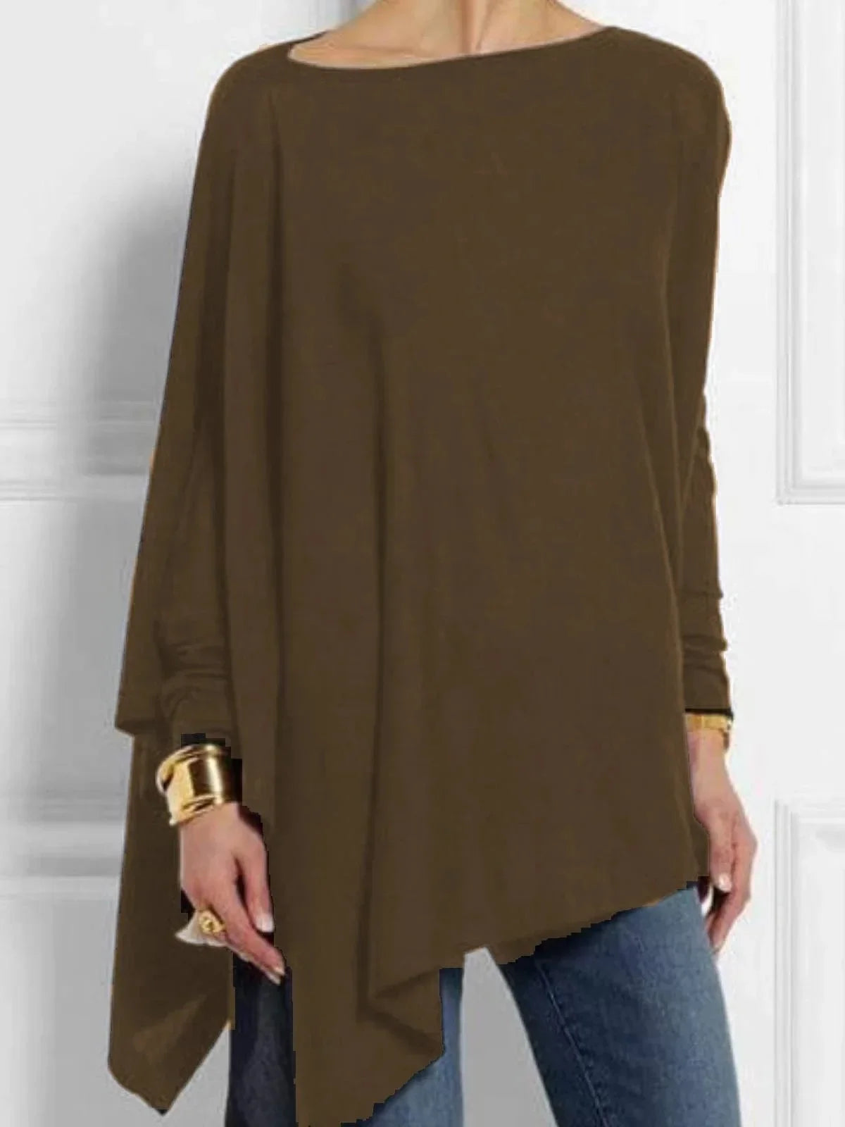 Blusa Feminina Malha com Detalhe de Sobrecapa - Sandy