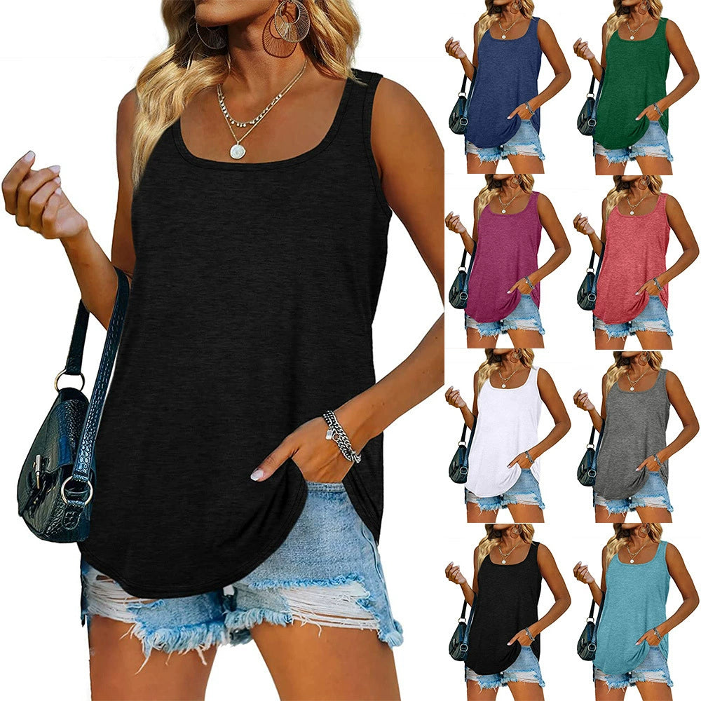 Blusa Feminina Regata Malha Decote U - Tatiana