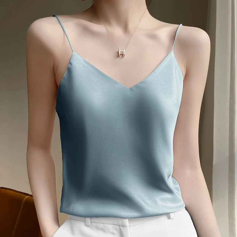 Blusas Femininas  Regata com Decote V - Dorothy