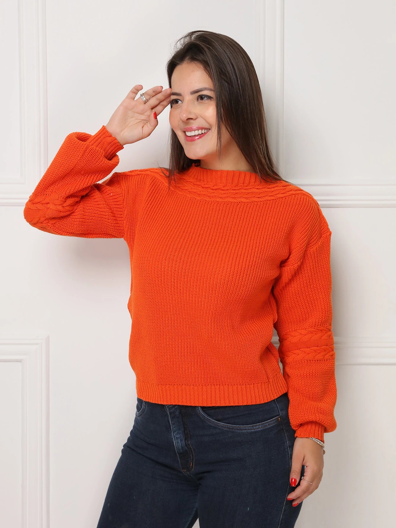 Vendedor Indicado
steve store moda feminina trico blusa manga longa com tranca moda outono e inverno