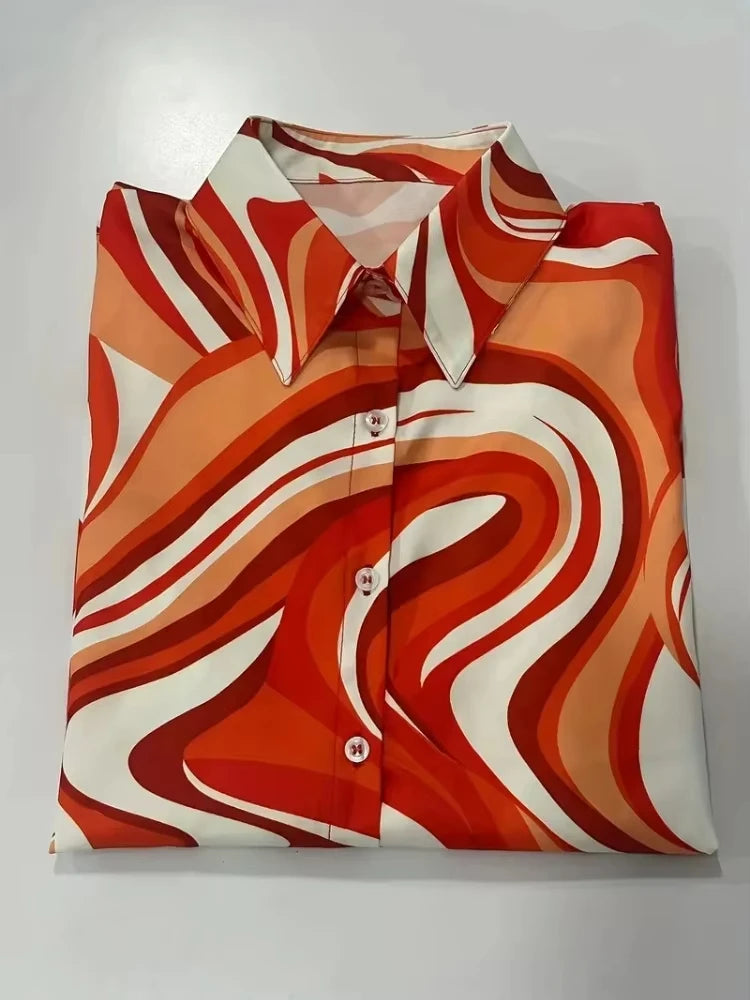 Camisa Feminina Estampa Digital Estilo Casual Fashion Tamanhos P ao 3XG Coleção Primavera - Verão 2026 Paula