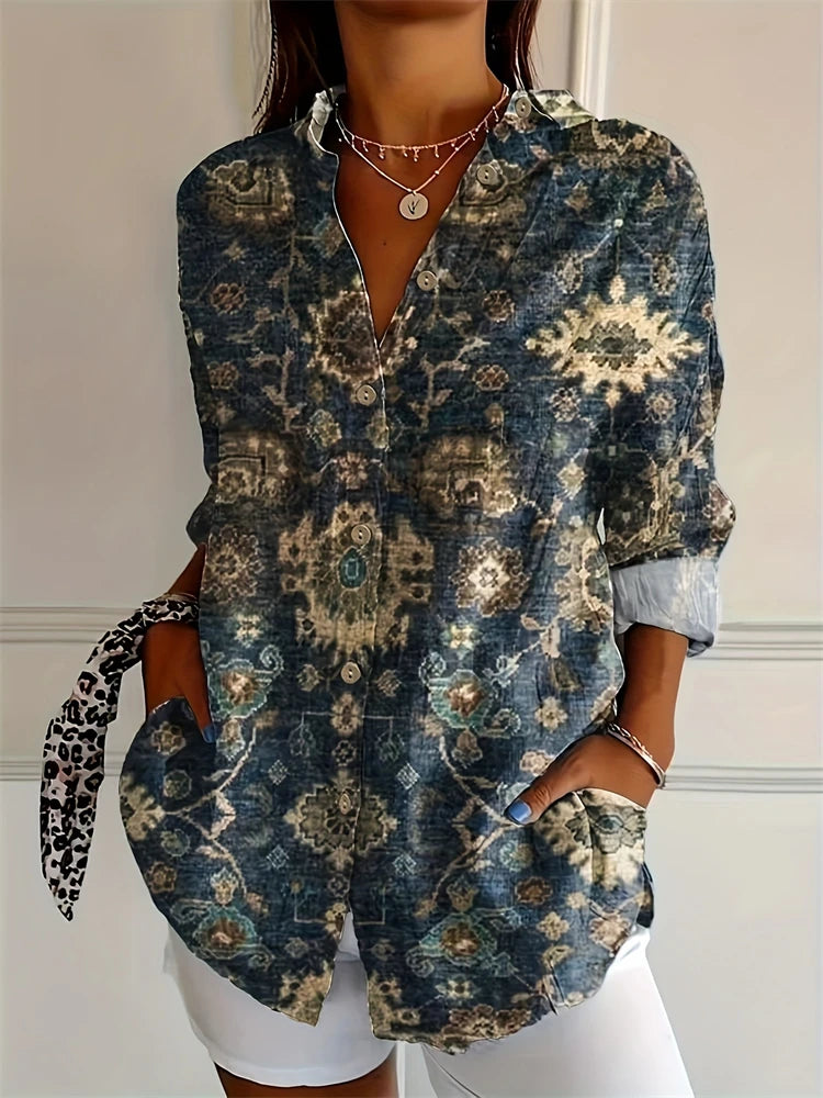 Camisa Feminina Estampa Digital Estilo Casual Fashion Tamanhos P ao 3XG Coleção Primavera - Verão 2026 Paula