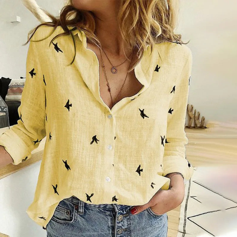 Camisa Feminina Slim Manga Longa - Tamanho P ao 5XG - Daniela