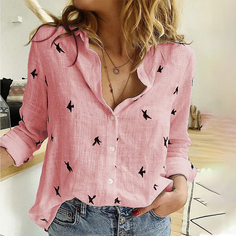 Camisa Feminina Slim Manga Longa - Tamanho P ao 5XG - Daniela