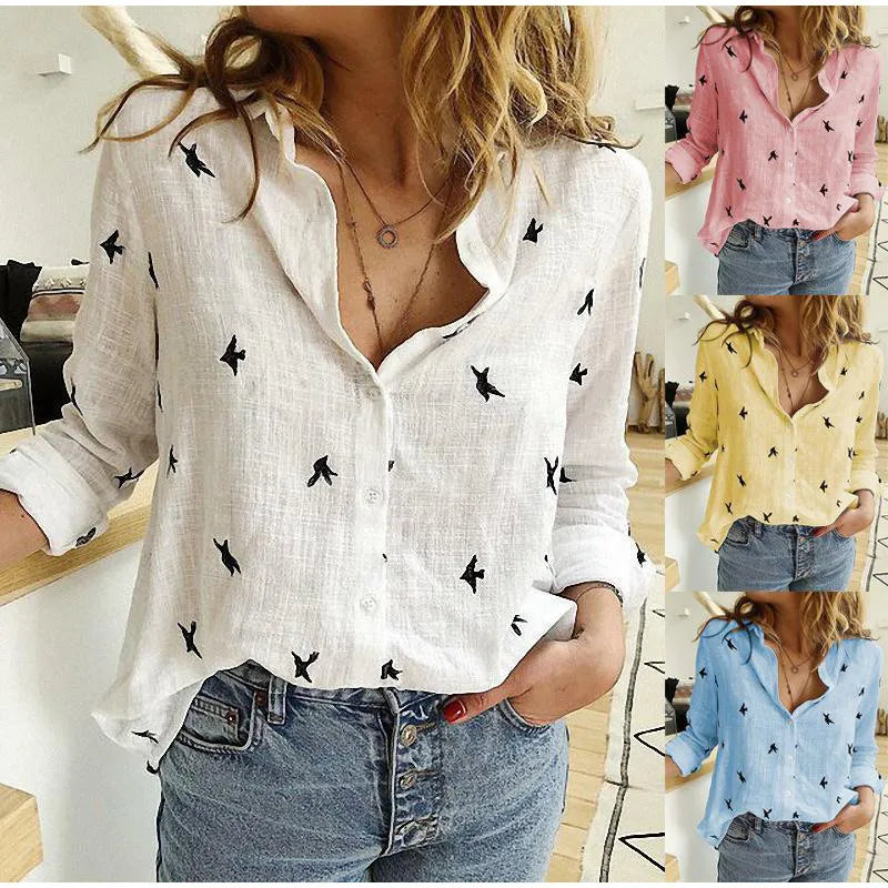Camisa Feminina Slim Manga Longa - Tamanho P ao 5XG - Daniela