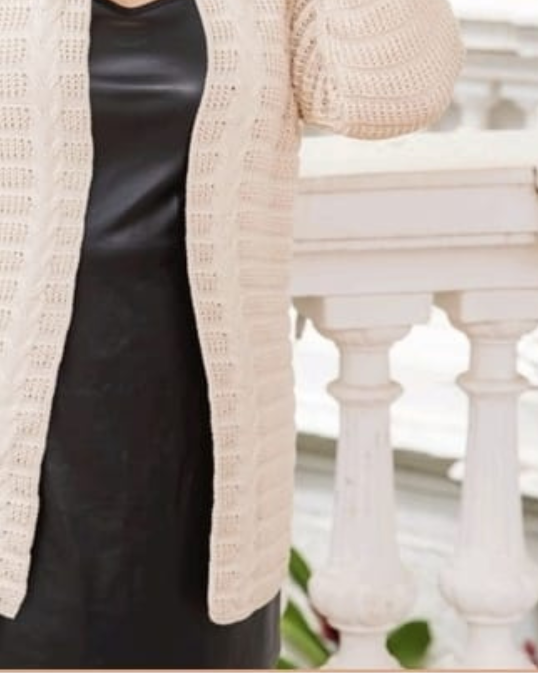 Casaco Longo Feminino Tricot Malha Quente Coleção Inverno Suéter Colete Cumprido - Evelyn