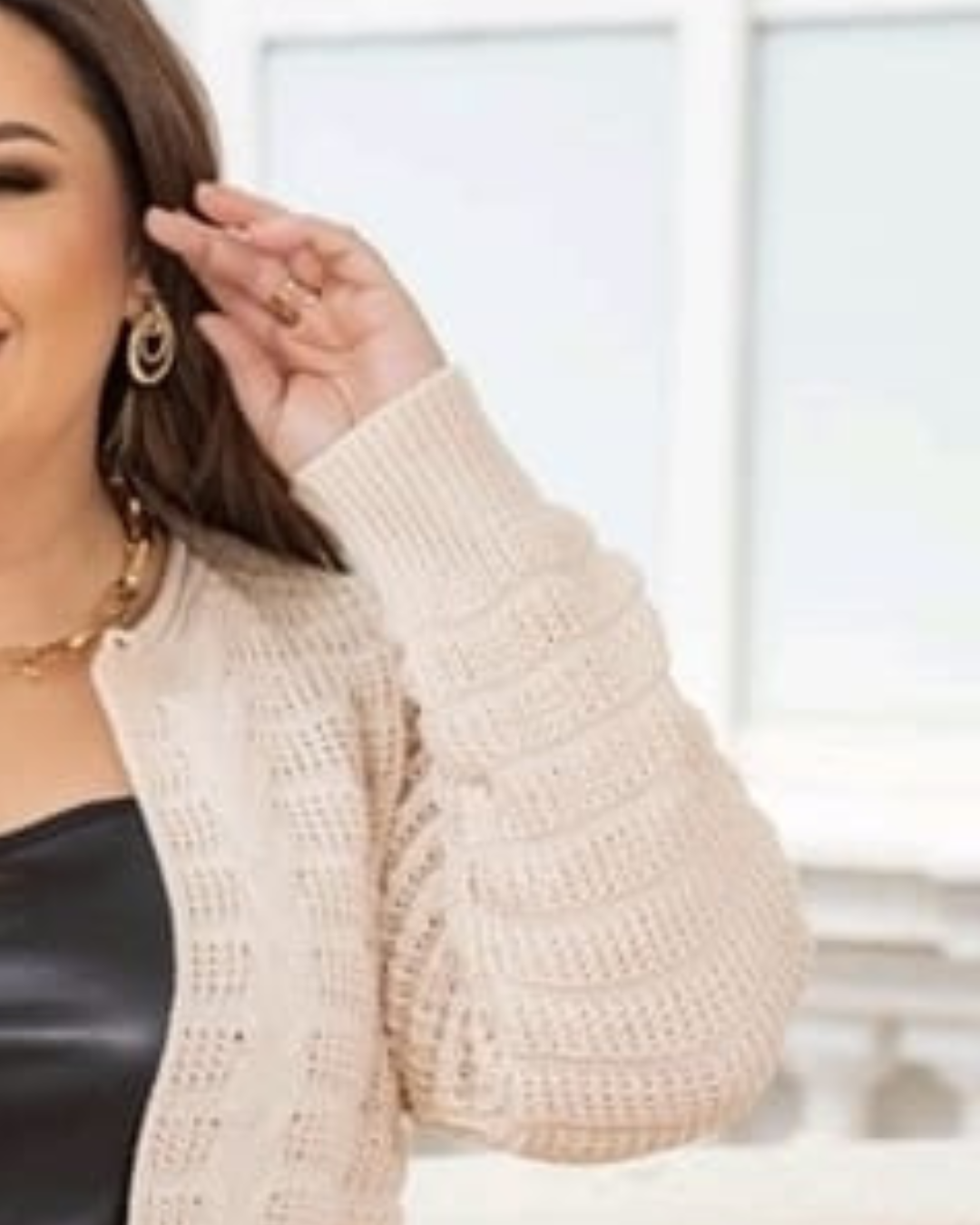 Casaco Longo Feminino Tricot Malha Quente Coleção Inverno Suéter Colete Cumprido - Evelyn