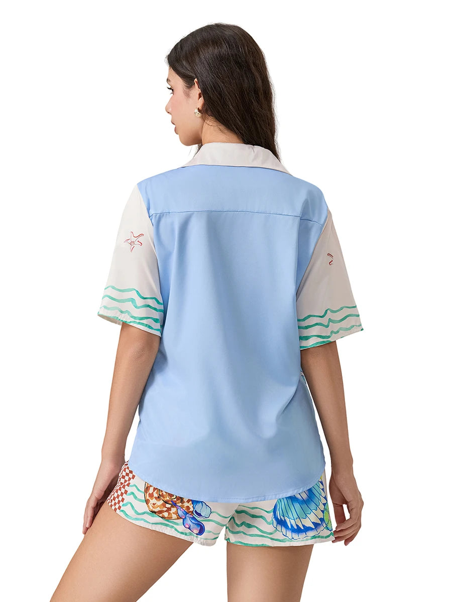 Conjunto Feminino - Camisa de Manga Curta e Shorts - Yulimar Rojas