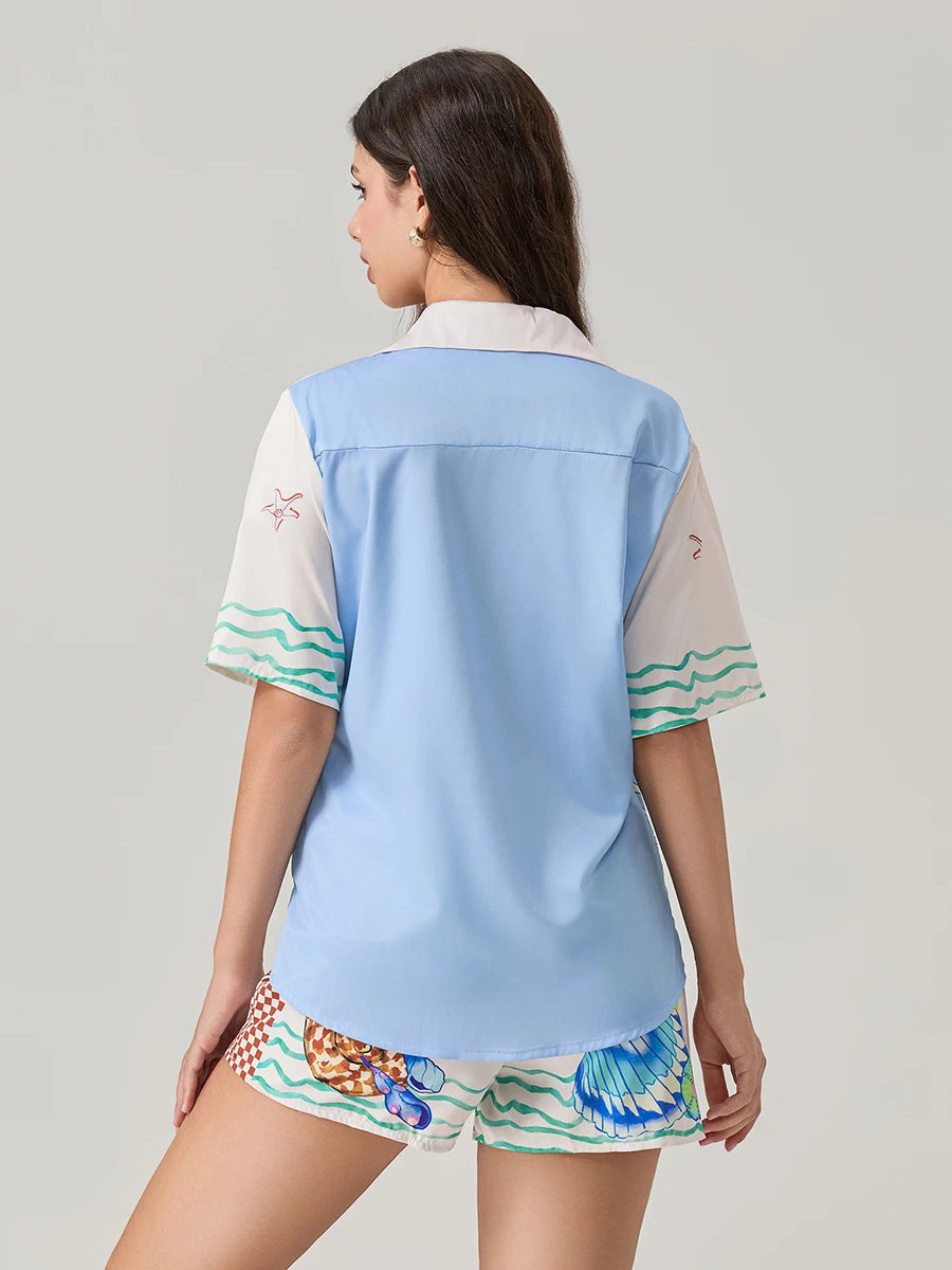 Conjunto Feminino - Camisa de Manga Curta e Shorts - Yulimar Rojas