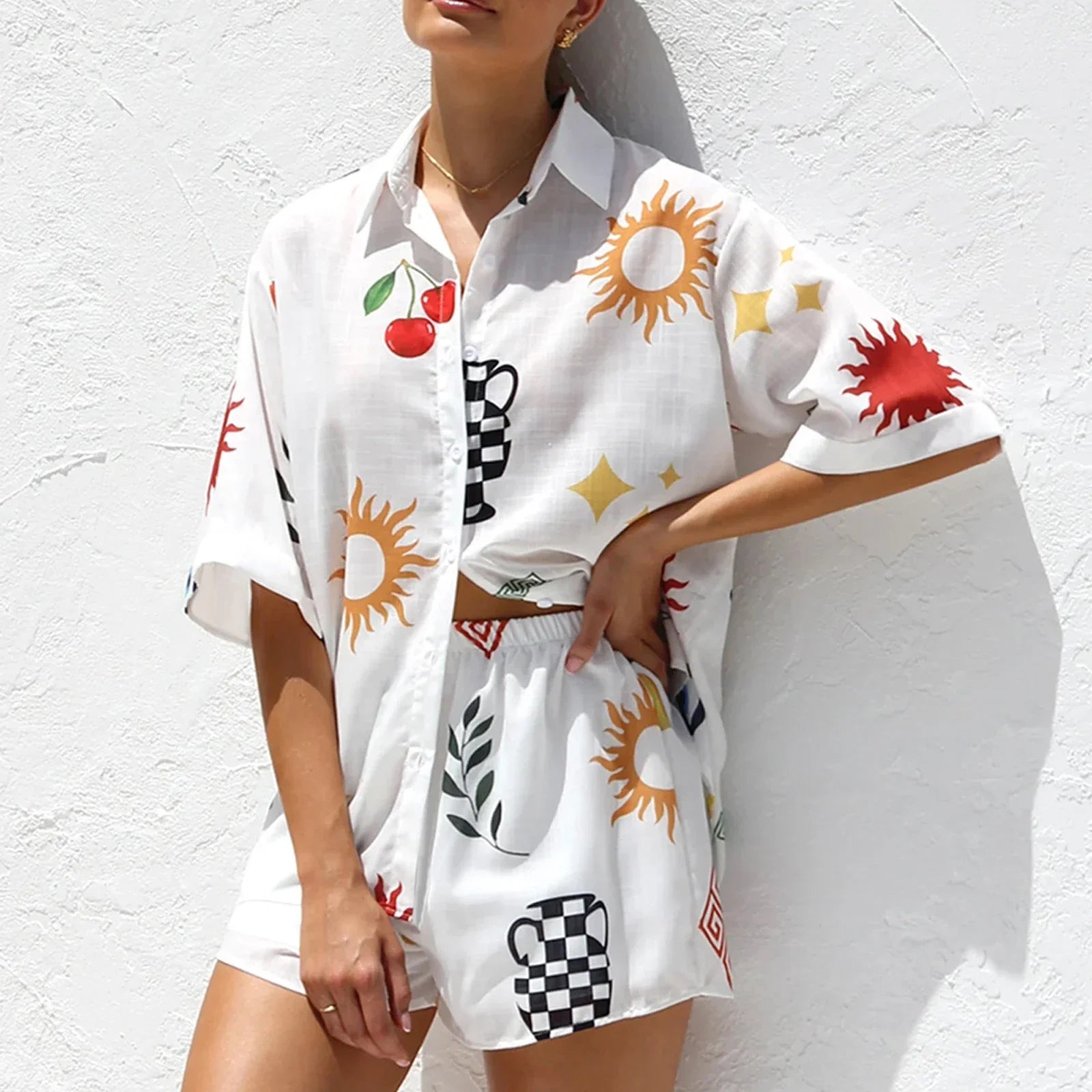 conjunto feminino estampa digital frente