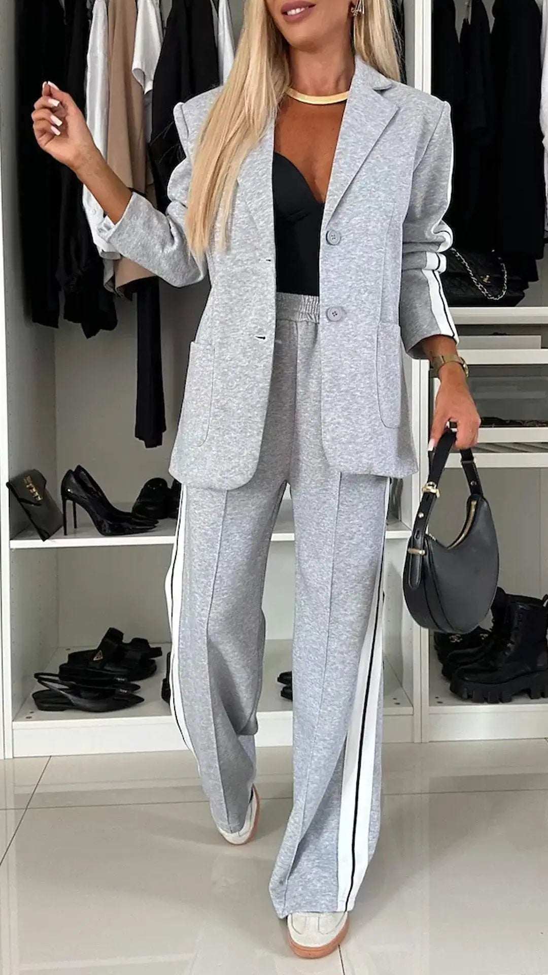 Conjunto Feminino Blazer e Calça Esportivo Terno - Irene