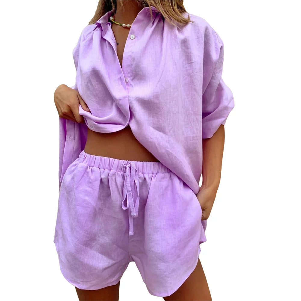Conjunto Feminino Blusa de Meia Manga Shorts - Jasmine Camacho