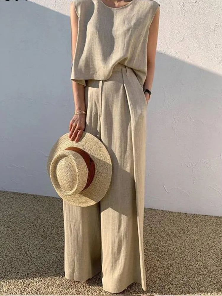 Conjunto Feminino Blusa e Calça Larga - Tamanhos P ao 3XG - Fátima