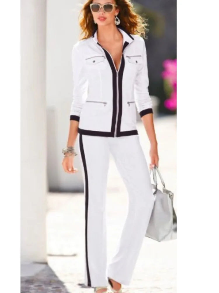Conjunto Feminino Calça e Jaqueta Casual Outfit - Flora