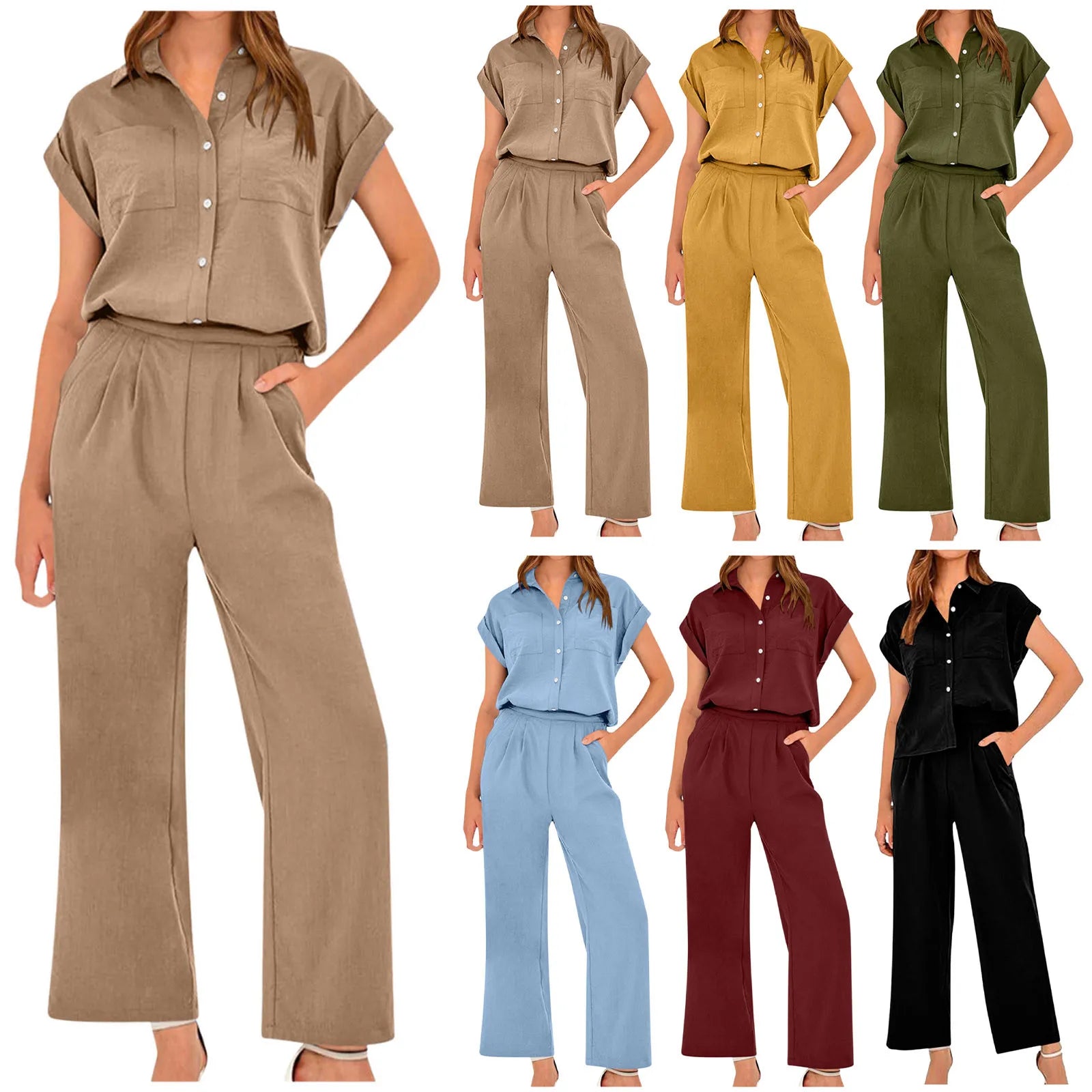 Conjunto Feminino Camisa e Calça Elegante Casual - Marcia