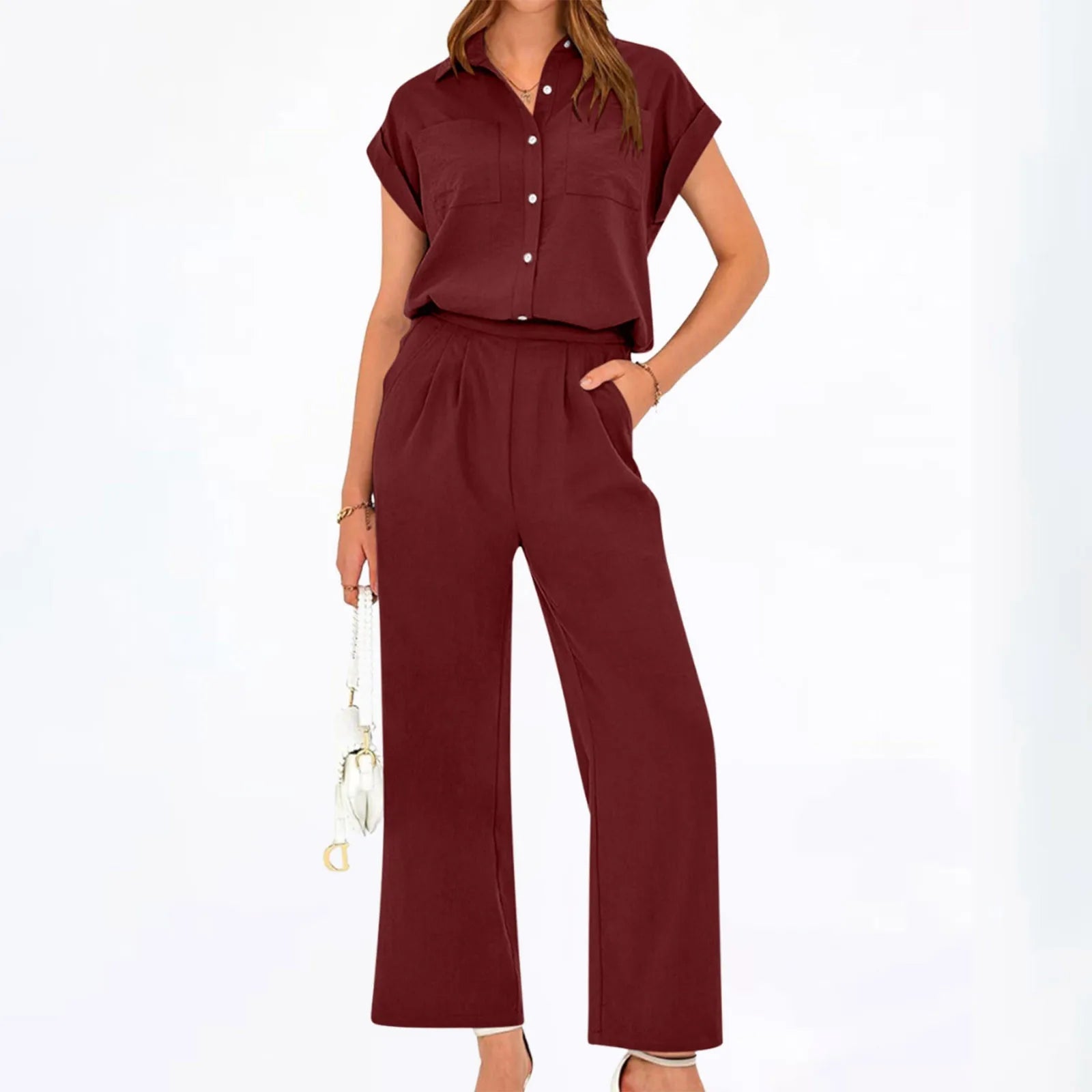 Conjunto Feminino Camisa e Calça Elegante Casual - Marcia