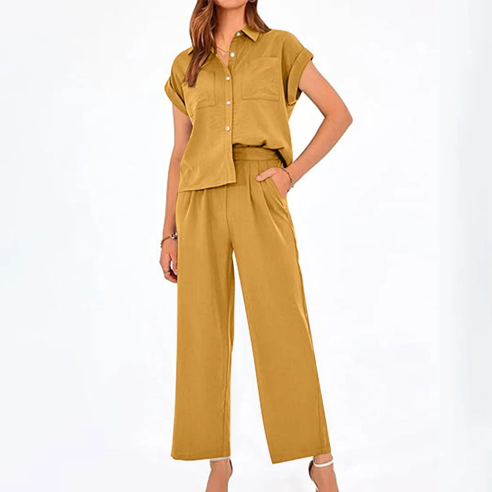 Conjunto Feminino Camisa e Calça Elegante Casual - Marcia