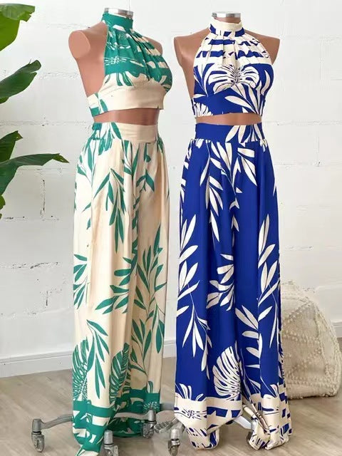 Conjunto Feminino Sexy Top Cropped Calça Pantalona - Emma Mackey