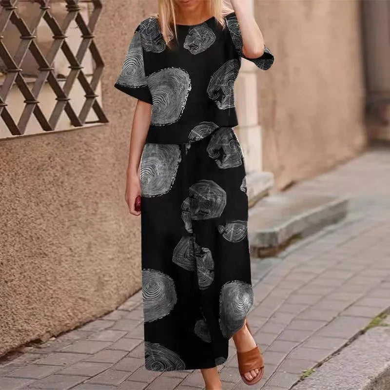 Conjunto Feminino de Blusa e Calça Estampa Digital - Cecilia 