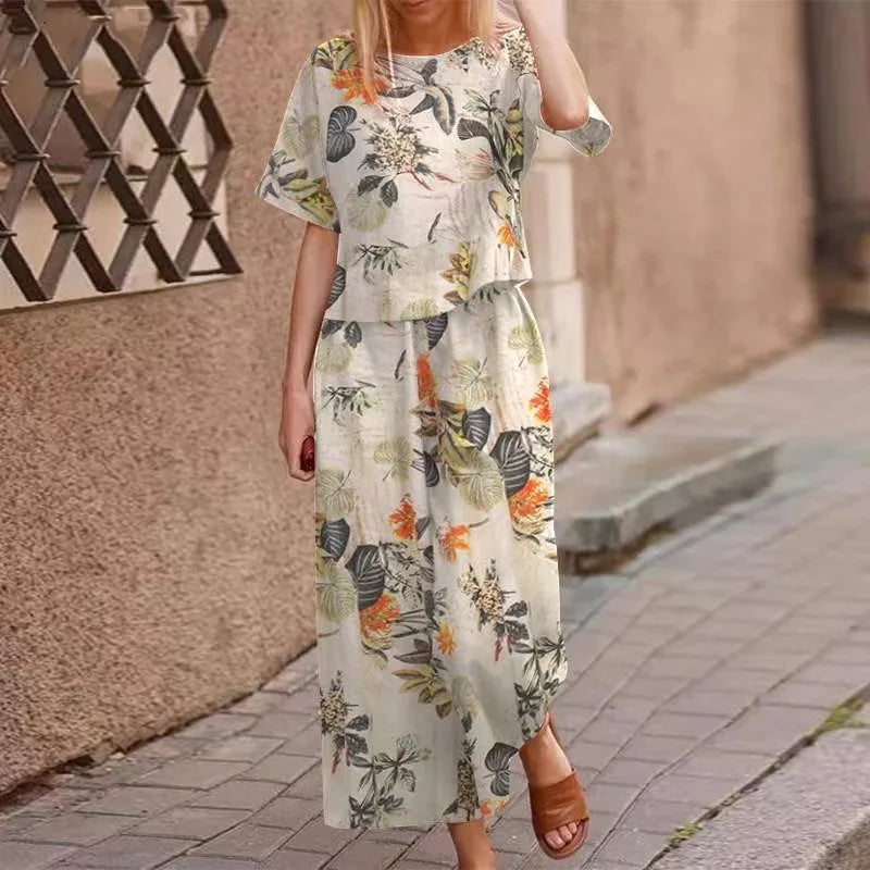 Conjunto Feminino de Blusa e Calça Estampa Digital - Cecilia 