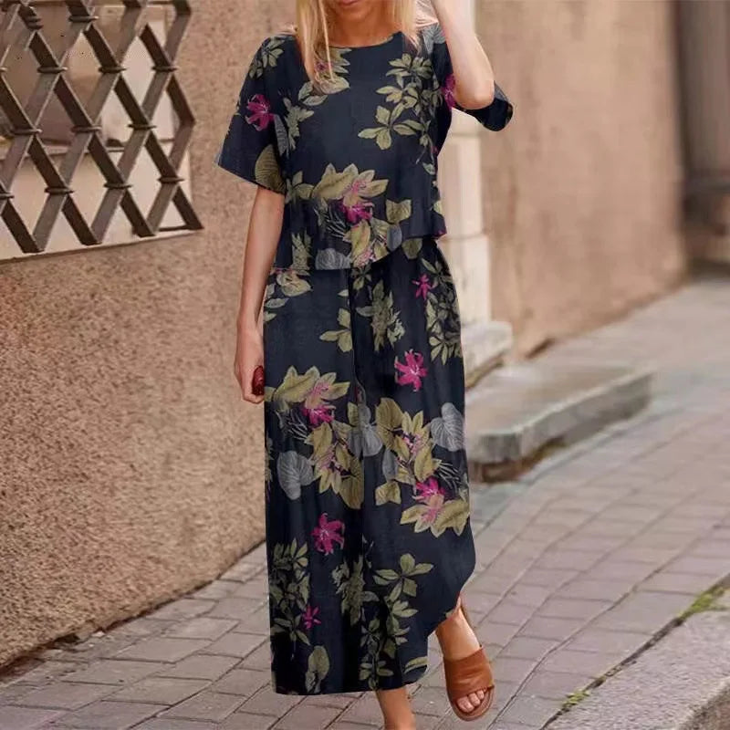 Conjunto Feminino de Blusa e Calça Estampa Digital - Cecilia 